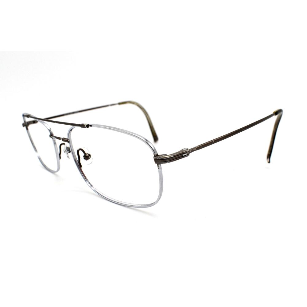 Bulova Marlo Dark Gunmetal 56-19-150mm Eyeglasses FRAMES ONLY - FAIR - READ